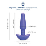 b-Vibe Butties Shake Slimline Vibrating Silicone Anal Butt Plug Purple Sex Toy
