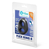 b-Vibe Flex Ring 8 Silicone Cock and Ball Ring Penis Testicle Erection Enhancer