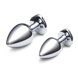b-Vibe Jewel Heart Metal Butt Plug Anal Sex Play Training Set Duo