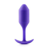 b-Vibe Snug Plug 2 Weighted Silicone Anal Beginner Friendly Butt Plug Purple