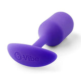 b-Vibe Snug Plug 2 Weighted Silicone Anal Beginner Friendly Butt Plug Purple