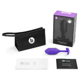b-Vibe Snug Plug 2 Weighted Silicone Anal Beginner Friendly Butt Plug Purple