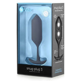 b-Vibe Snug Plug 3 Weighted Silicone Butt Plug 180g Black Anal Sex Toy