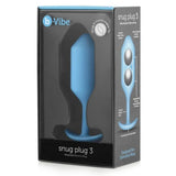 b-Vibe Snug Plug 3 Weighted Silicone Butt Plug 180g Teal Anal Sex Toy