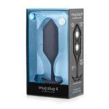 b-Vibe Snug Plug 4 Weighted Silicone Butt Plug 255g Black Anal Sex Toy