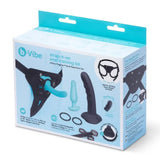 b-Vibe Strap-It-On Anal Training Kit Pegging Dildo Butt Plug Sex Harness Set