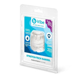 b-Vibe Stretch-Tech Barrel Ball Stretcher Clear Flexible Testicle Ring