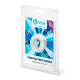 b-Vibe Stretch-Tech Choke Cock Ring Clear Flexible Silicone Penis Band