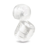 B-Vibe Stretch-Tech Double Barrel Cock & Ball Ring Clear Penis Testicle Band