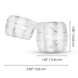 B-Vibe Stretch-Tech Double Barrel Cock & Ball Ring Clear Silicone Penis Testicle Band