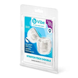 B-Vibe Stretch-Tech Double Barrel Cock & Ball Ring Clear Silicone Penis Testicle Band