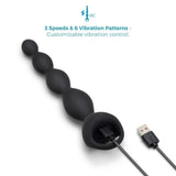 b-Vibe 6.5" Tapered Vibrating Silicone Anal Beads