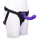 b-Vibe Vibrating Curved Strap-On Kit Purple Penis G-Spot Dildo Sex Toy