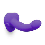 b-Vibe Vibrating Curved Strap-On Kit Purple Penis G-Spot Dildo Sex Toy