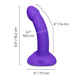 b-Vibe Vibrating Curved Strap-On Kit Purple Penis G-Spot Dildo Sex Toy