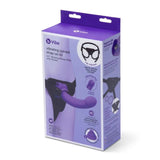 b-Vibe Vibrating Curved Strap-On Kit Purple Penis G-Spot Dildo Sex Toy