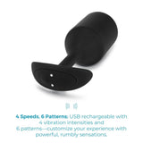 b-Vibe Vibrating Snug Plug 5 Butt Plug Black Weighted Anal Sex Toy