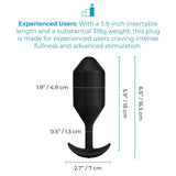 b-Vibe Vibrating Snug Plug 5 Butt Plug Black Weighted Anal Sex Toy
