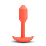 b-Vibe Vibrating Snug Plug 1 Silicone Butt Plug Orange Beginners Anal Play Sex Toy
