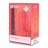 b-Vibe Vibrating Snug Plug 1 Silicone Butt Plug Orange Beginners Anal Play Sex Toy
