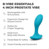 b-Vibe 4" Essential Vibrating P-Spot Prostate Massager Anal Butt Plug