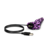 b-Vibe Leopard Novice Butt Plug Beginners Purple Vibrating Anal Sex Toy