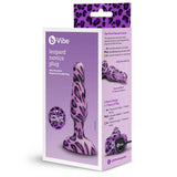 b-Vibe Leopard Novice Butt Plug Beginners Purple Vibrating Anal Sex Toy