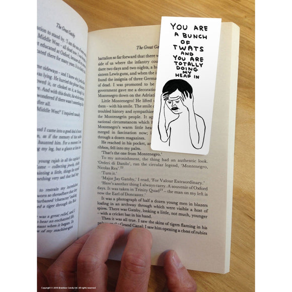 Bunch Of Twats Bookmark by David Shrigley