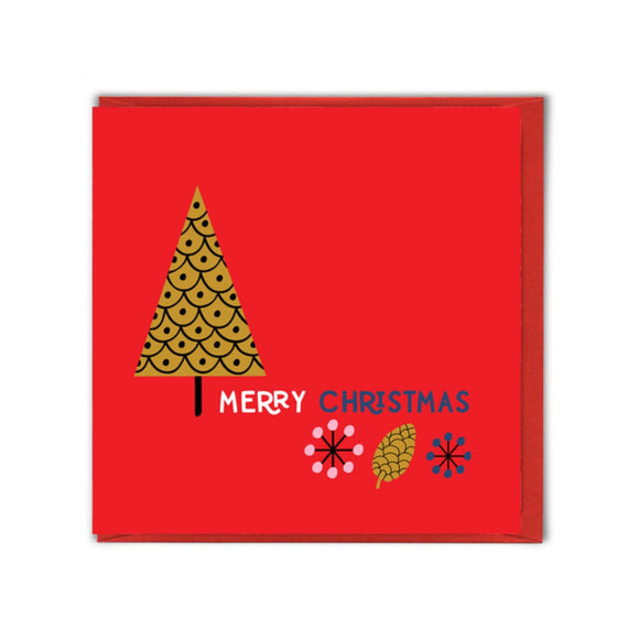 Merry Christmas Red Tree