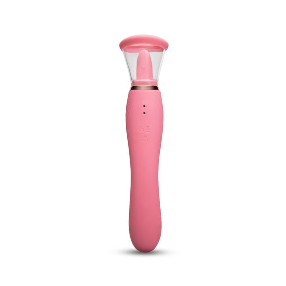 Le Wand 'Lick' Double Ended Vibrator with Tongue Stimulator