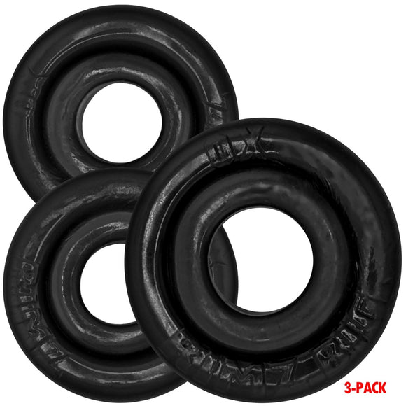 Oxballs 'Rimringz' Cock Ring 3 Pack - Black