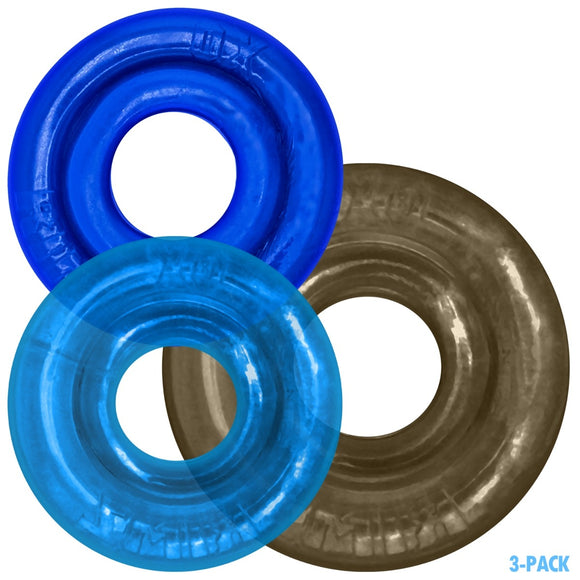 Oxballs 'Rimringz' Cock Ring 3 Pack - Cool Blues