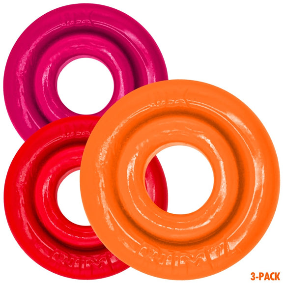 Oxballs 'Rimringz' Cock Ring 3 Pack - Fire Hots