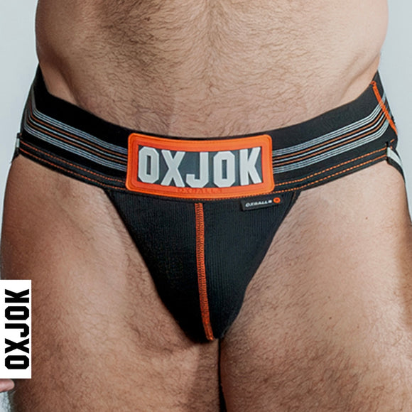Oxballs Slingjock Upthrust Slider-Strap Jock BLACK IRON XX-LARGE