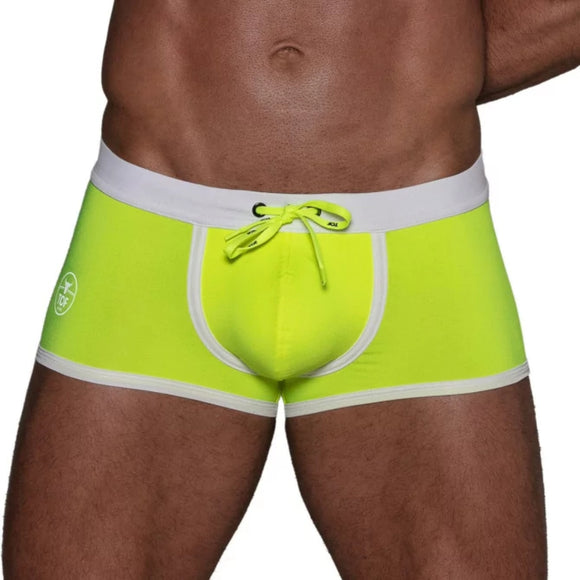 Neon Swim Trunks Yellow - Size : L