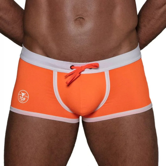 Neon Swim Trunks Orange - Size : L