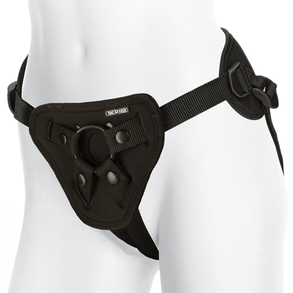 Doc Johnson Vac U Lock Supreme Harness With Vibrating Plug Black