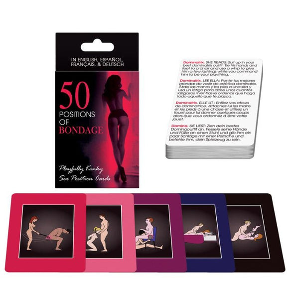 50 Positions Of Bondage Sex Position Cards Game Kinky Play BDSM