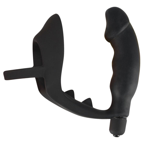 Black Velvets Cock Ring Vibrating Anal Plug Butt Vibrator Penis Perineum Bullet