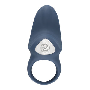 Rechargeable Blue Silicone Vibrating Cock Ring 10 Speed Clitoral Stimulator Toy