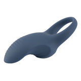 Rechargeable Blue Silicone Vibrating Cock Ring 10 Speed Clitoral Stimulator Toy