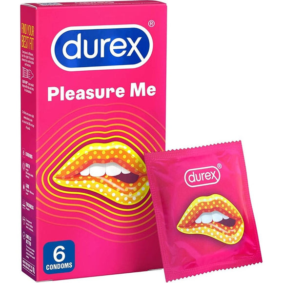 Durex 'Pleasure Me' Ribbed and Dotted Condoms - 6 Pack