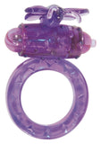 ToyJoy Purple Flutter Vibrating Cock Ring Butterfly Clit Tickler Erection Aid Sex Toy