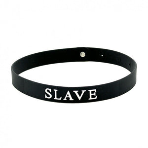 Black Silicone 'Slave' Collar