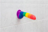 BMS Factory Addiction Justin 8 Inch Pride Dildo Realistic Rainbow Penis Suction Cup Cock Sex Toy