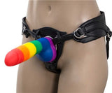 BMS Factory Addiction Justin 8 Inch Pride Dildo Realistic Rainbow Penis Suction Cup Cock Sex Toy