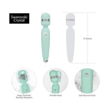 BMS Factory Pillow Talk Cheeky Wand Massager Teal Vibrator Swarovski Crystal USB Rechargeable Sex Toy
