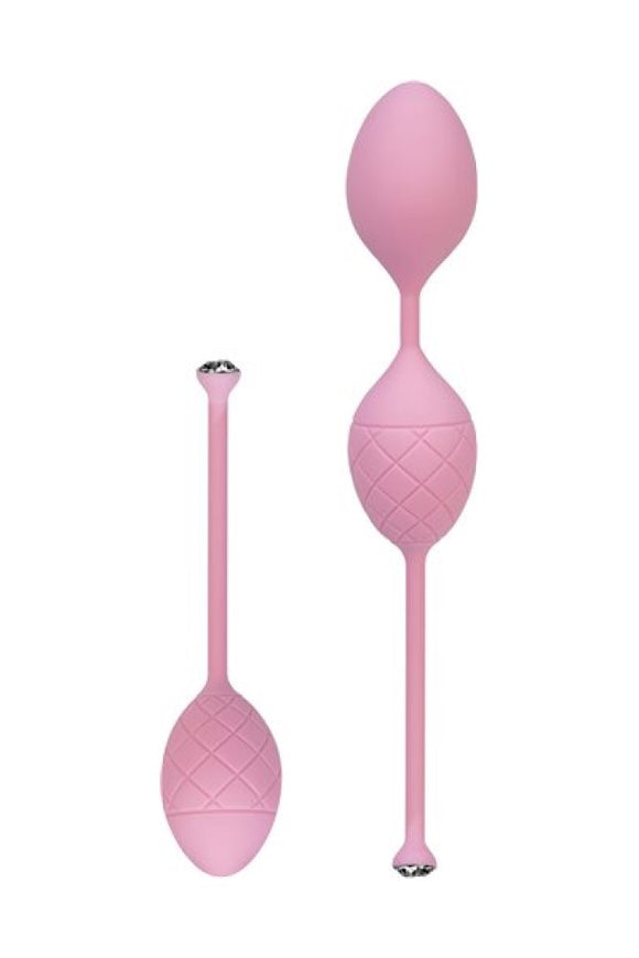 BMS Factory Pillow Talk Frisky Luxurious Pleasure Balls Swarovski Crystal Kegel Training Set