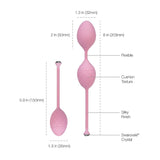 BMS Factory Pillow Talk Frisky Luxurious Pleasure Balls Swarovski Crystal Kegel Training Set