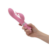 BMS Factory Pillow Talk Kinky Dual Massager G-Spot Clitoral Crown Vibrator Swarovski Crystal USB Sex Toy